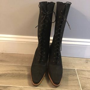 NWT! Aqua Dolly Black Suede Boots Size 9